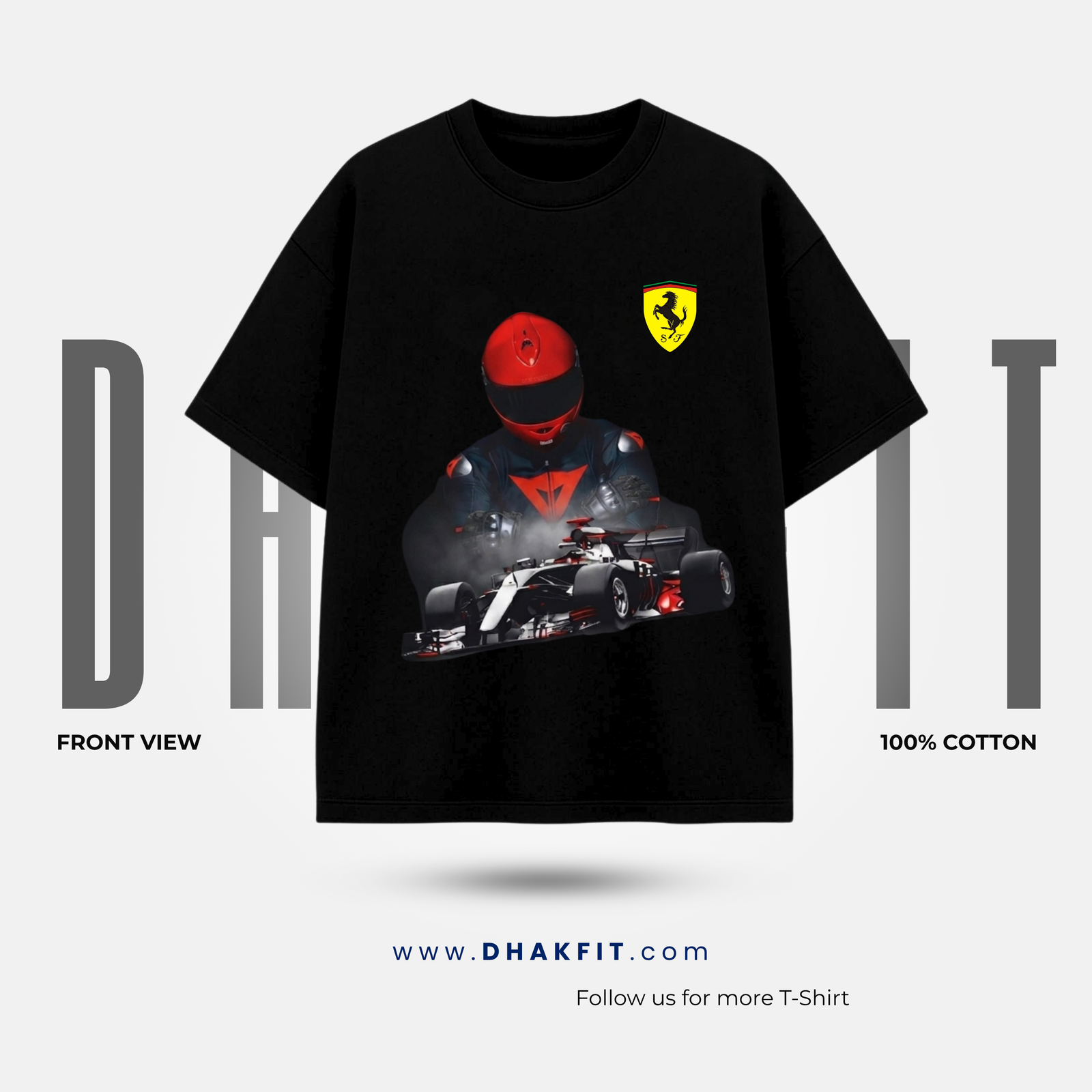 "Grand Prix Shadow" Oversized Tee